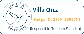 Villa Orca certificate qalia